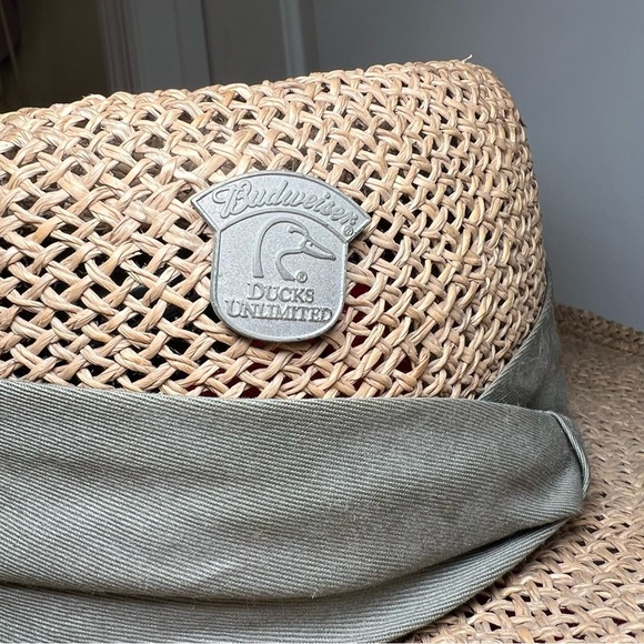 Ducks Unlimited Dorfman Style Co Panama Straw Hat with Pin - Picture 3 of 7